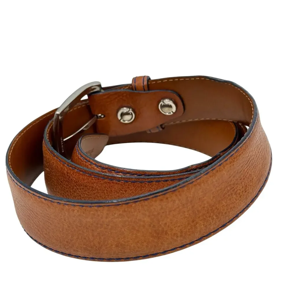 Francis Edward Italian Calf Leather Dress Belt Men's 43 Brown USA Classic Luxe